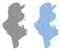 Pixel Tunisia Map Abstractions