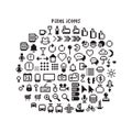 Pixel UI Icons Royalty Free Stock Photo