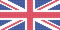 Pixel United Kingdom flag Royalty Free Stock Photo