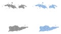 Pixel USA Virgin Islands Map Abstractions