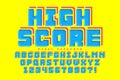 Pixel vector font design, stylized like in 8-bit games