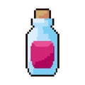 Pixel video game bottle potion Royalty Free Stock Photo