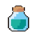 Pixel video game bottle potion Royalty Free Stock Photo