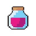 Pixel video game bottle potion Royalty Free Stock Photo