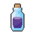 Pixel video game bottle potion Royalty Free Stock Photo