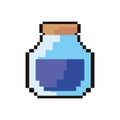 Pixel video game bottle potion Royalty Free Stock Photo