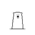 Pixel white bear image