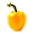 Pixel yellow bell pepper