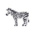 8-bit zebra isolated.