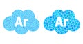Spheric Dot Argon Cloud Icon Mosaic