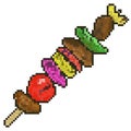 pixel barbeque skewer