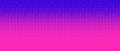 Pixelated bitmap gradient texture. Blue pink dither pattern background. Abstract glitchy pattern. 8 bit video game
