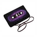 Pixelated Cassette Tape with Galactic Design on a White Background Royalty Free Stock Photo