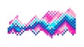 Pixelated Chevron Wave: Abstract Digital Pattern, vector design Generative AI Royalty Free Stock Photo