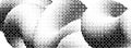 Pixelated curved gradient shape. Comic dither undulate texture background. Liquid squiggling form for banner, poster