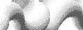 Pixelated curved gradient shape. Dotted dither squiggling texture background. Liquid undulate form for banner, poster