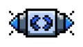 Pixelated Digital Connection: Data Link Interactivity Icon, vector design Generative AI Royalty Free Stock Photo