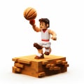 3d Pixel Basketball Player: Photorealistic Renderings Of Epic Carving Figure