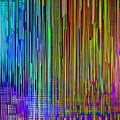 311 Pixelated Glitch: A glitchy and abstract background featuring pixelated glitch effects in vibrant and distorted colors that