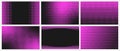 Pixelated gradient bitmap frame background. Y2K aesthetics texture. Neon pink color. Retro game technology rectangle