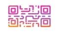 Pixelated Gradient QR Code, Vibrant Digital Link, vector design Generative AI Royalty Free Stock Photo