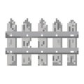 Pixelated gray wood grillage structure Royalty Free Stock Photo