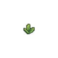 Pixelated green plant. Vector illustration decorative design