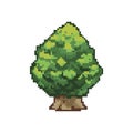 Pixelated green tree. Vector illustration decorative design