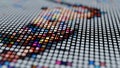Abstract grid pattern with colorful squares creating a pixelated digital background Royalty Free Stock Photo