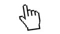 Pixelated Hand Cursor Icon Royalty Free Stock Photo