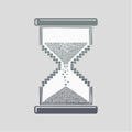 Pixelated Hourglass Measuring the Passage of Time Royalty Free Stock Photo