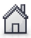 Pixelated house frontal view Royalty Free Stock Photo