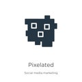 Pixelated icon vector. Trendy flat pixelated icon from social media collection isolated on white background. Vector illustration