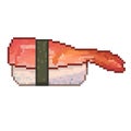 pixelated japanese prawn sushi