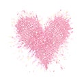 Pixelated love heart vector valentine day illustration