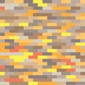 Pixelated mosaic pattern. Warm color scheme. Abstract digital texture. Modern seamless background. Royalty Free Stock Photo