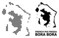 Pixelated Pattern Map of Bora-Bora