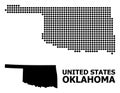 Pixelated Pattern Map of Oklahoma State Royalty Free Stock Photo