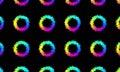 Pixelated psychedelic background. Moire overlapping effect. Vector image.