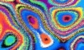Pixelated psychedelic background. Moire overlapping effect. Vector image.