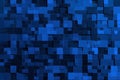 Pixelated Retro Game Background in Black and Blue with Static and Noise Effect - Looped VJ Pattern Overlay Texture in SS Royalty Free Stock Photo