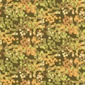 Pixelated sand camouflage seamless pattern.