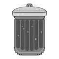 Isolated pixelated trashcan Royalty Free Stock Photo