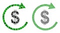 Round Dot USD Repay Icon Mosaic