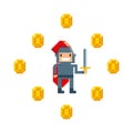 Pixelated video game icons Royalty Free Stock Photo