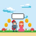 Pixelated video game icons