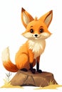 Pixelated Vixen: A Friendly Fable of a Happy Fox Idol on a Rock