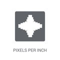 Pixels per Inch icon. Trendy Pixels per Inch logo concept on white background from Technology collection