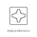 Pixels per Inch linear icon. Modern outline Pixels per Inch logo