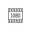 1080 pixels resolution outline icon Royalty Free Stock Photo